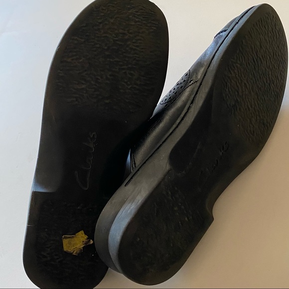 CLARKS Black Slip-ons Mules Size 8M - Picture 10 of 12